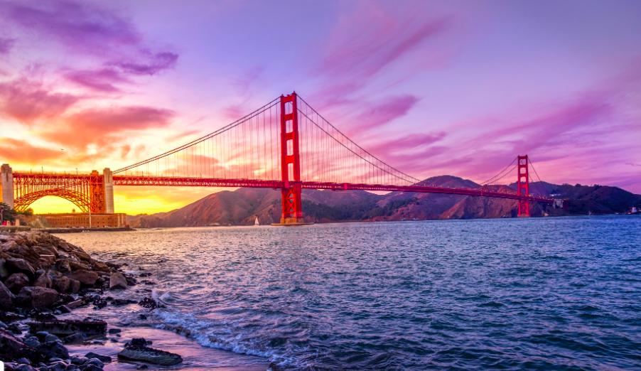 
Top tourist attractions in California - Golden Gate Bridge